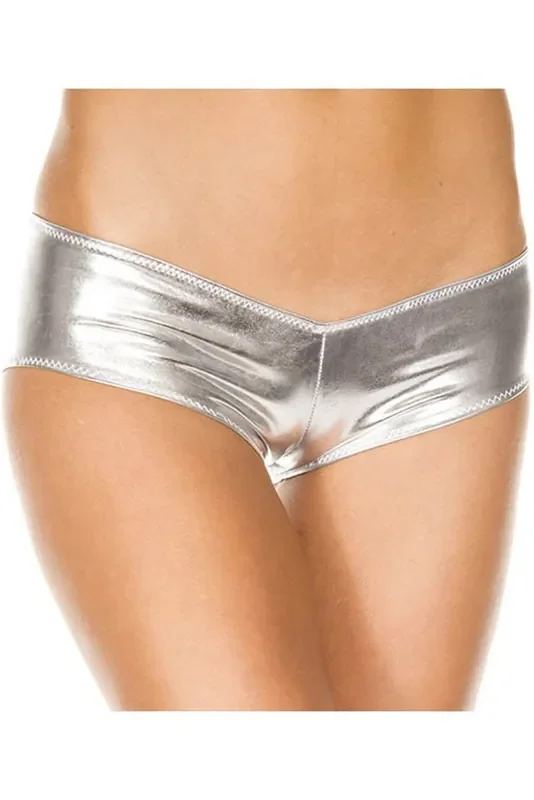 Micro Metallic Shorts SILBER