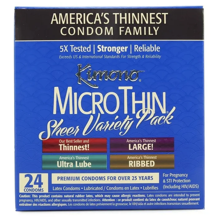 MicroThin Sheer Condom Variety Pack in 24 Pack
