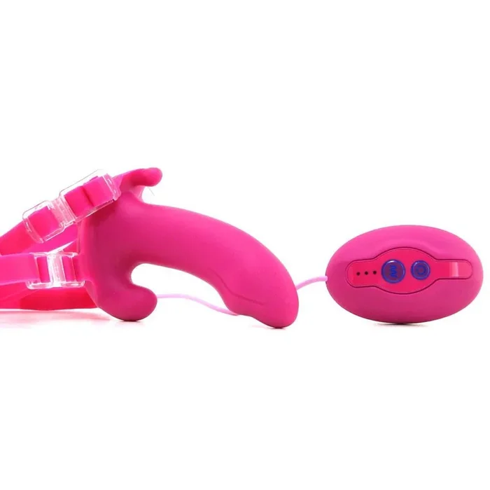 Mood Strapping Silicone Dual Strap On Vibe in Pink