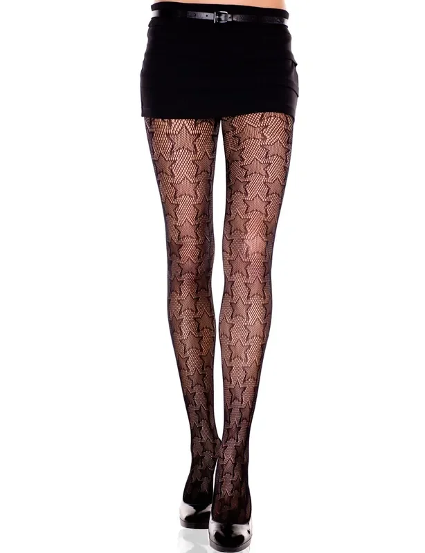 Music Legs – Strumpfhose in Schwarz mit Sternen