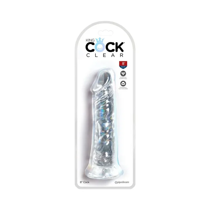 Naturdildo mit Saugfuß – Länge 20 cm – Transparent