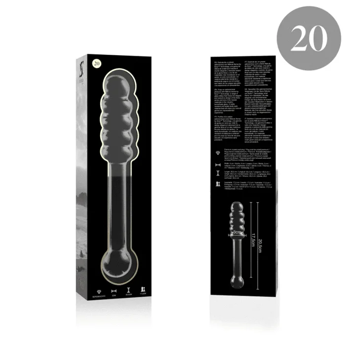 Nebula Series BY Ibiza – Modell 20 Dildo Borosilikatglas Klar 20.5 CM -O- – CM