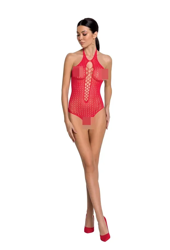 Neckholder-Body aus feinem Netzmaterial – rot