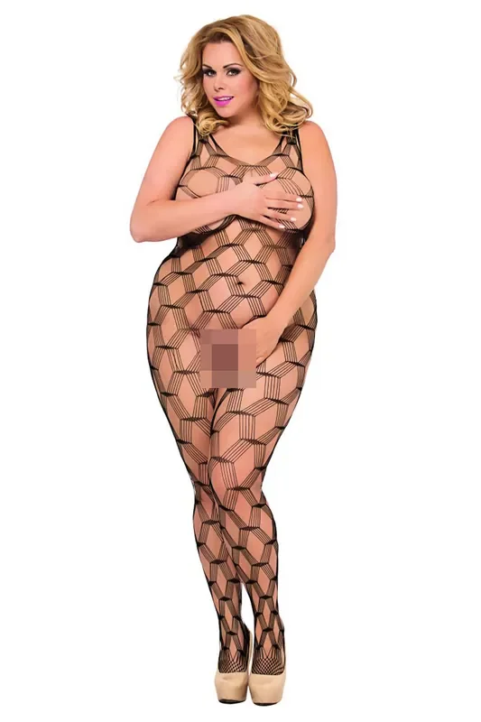 Netz-Catsuit – Queensize