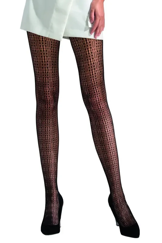 Netz-Strumpfhose mit Muster