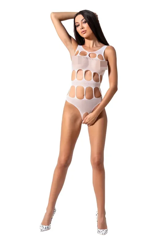 Netzbody mit sexy Cut-Outs – weiß