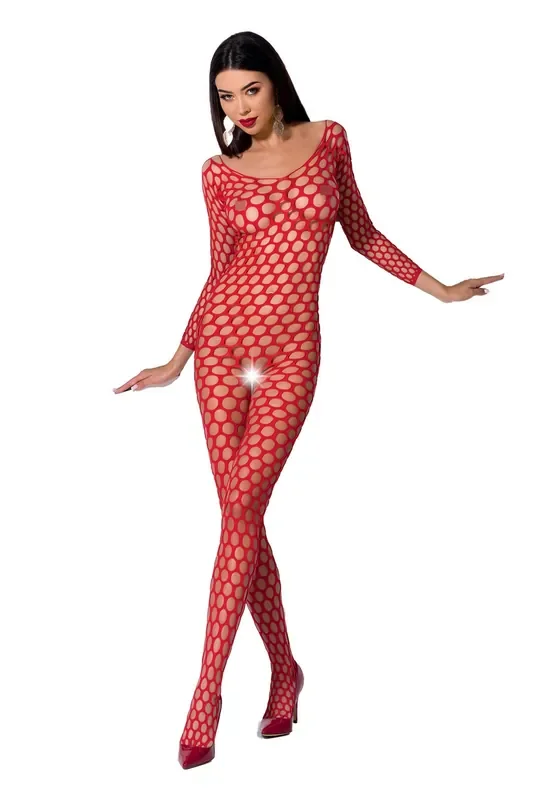 Netzbodystocking rot