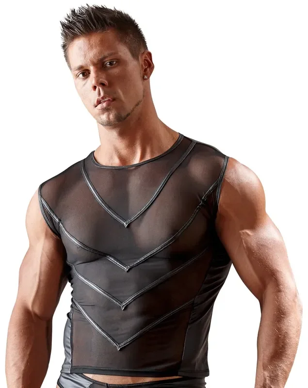 Netzshirt mit Applikationen
