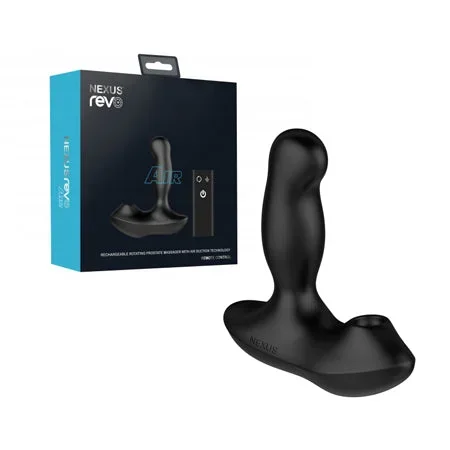 Nexus Revo Air Rotating Prostate Massager w/Suction – Black