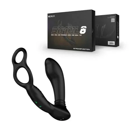 Nexus Stimul8 Dual Anal & Perineum Cock & Ball – Black