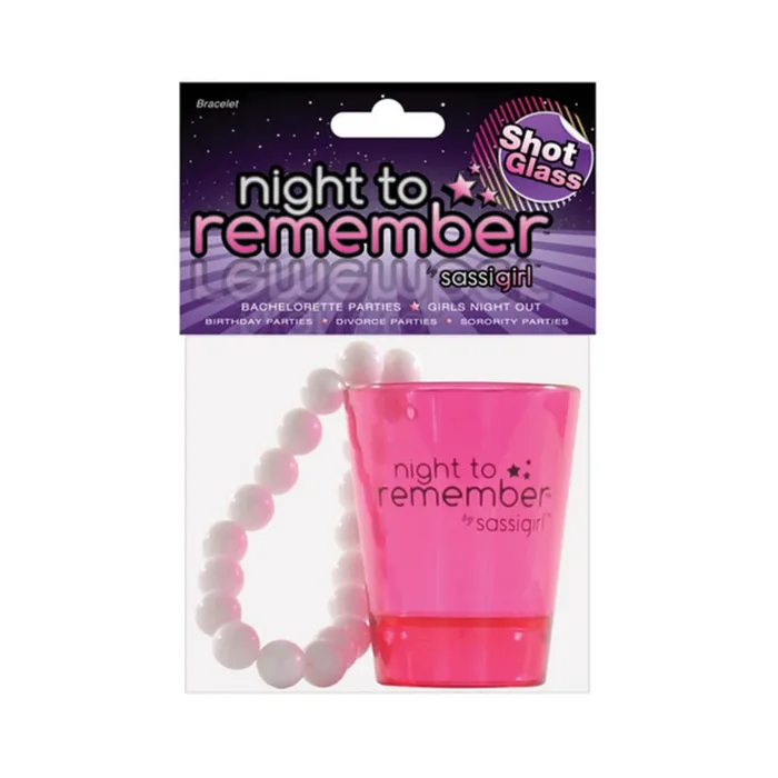 Night to remember shot glass bracelet by sassi girl