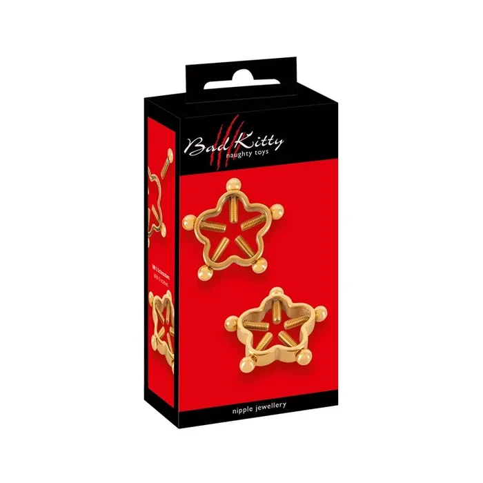 Nippelklemmen »Golden Flower« aus Edelstahl