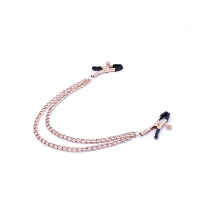 Nippelklemmen mit doppelter Kette ‘Rose Gold‘