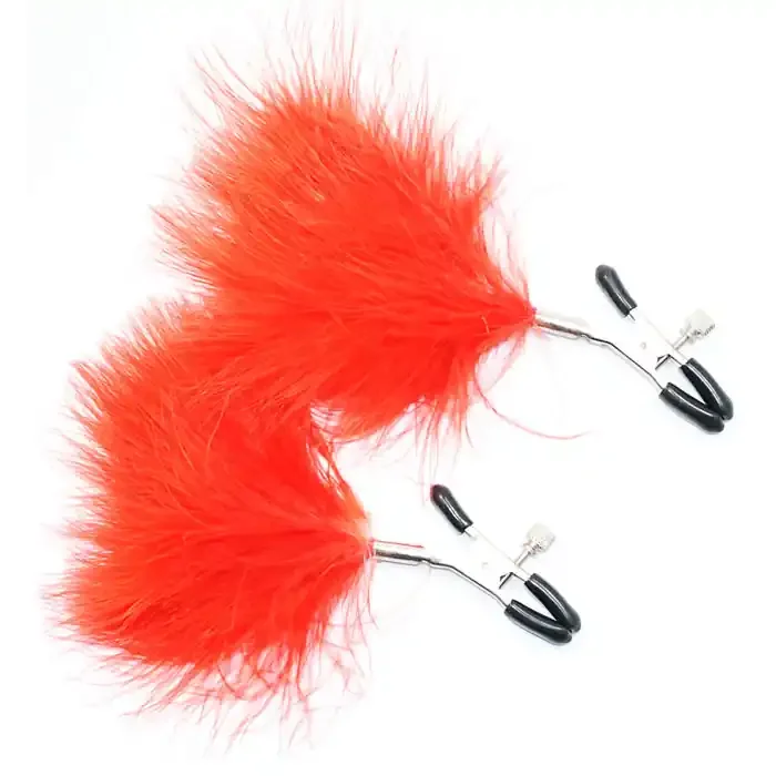Nippelklemmen mit Federn – rot