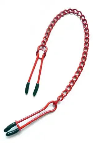 Nippelklemmen mit Kette – farbig