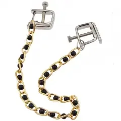 Nippelklemmen mit Perlenbesetzetr Kette