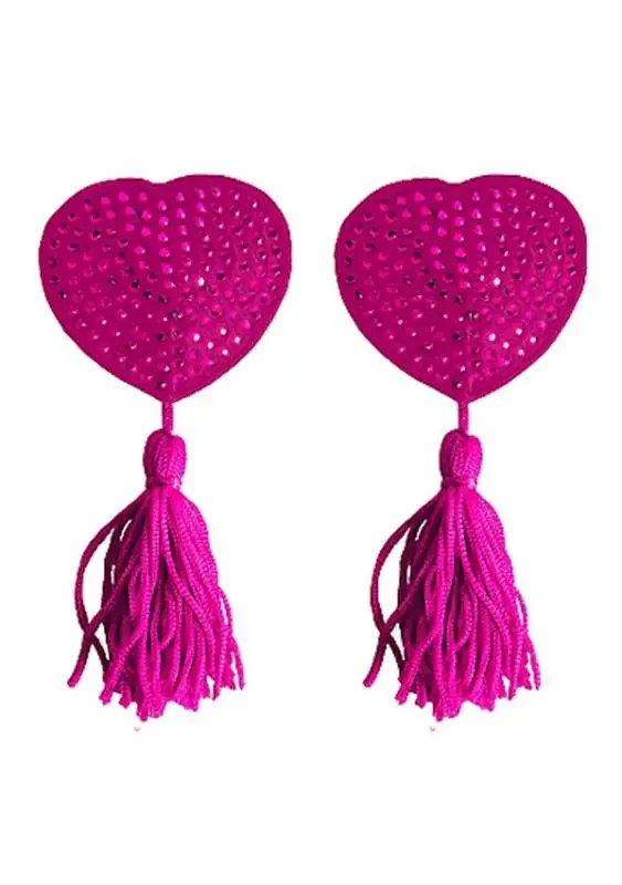 Nippelquasten in Herzform in pink