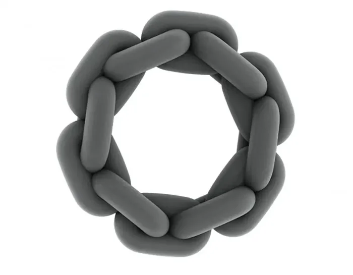 NO. 6 Chain Cockring Grey