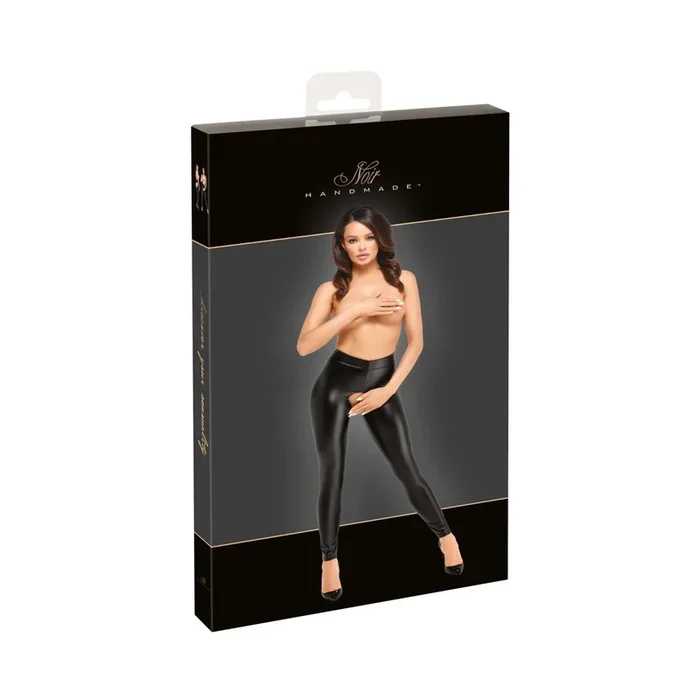 Noir Leggings offen im Powerwetlook – „Schwarz“ – Größe – M