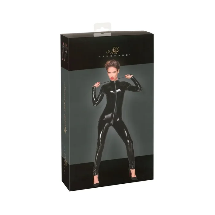 NOIR Overall aus PVC mit Reißverschlüssen – Schwarz – Größe S
