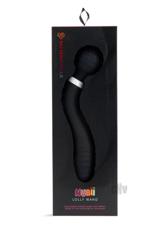 Nu Sensuelle Lolly Double-Ended Flexible Nubii Wand – Black