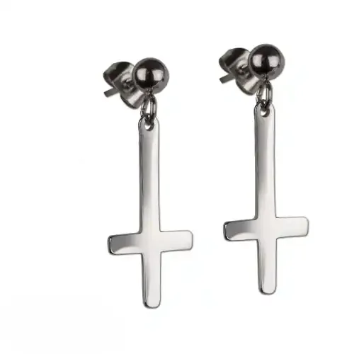 Ohrringe ‘Cross‘ Edelstahl