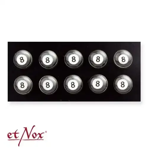 Ohrstecker ‘8 Ball‘ 925 Silber mit Epoxy