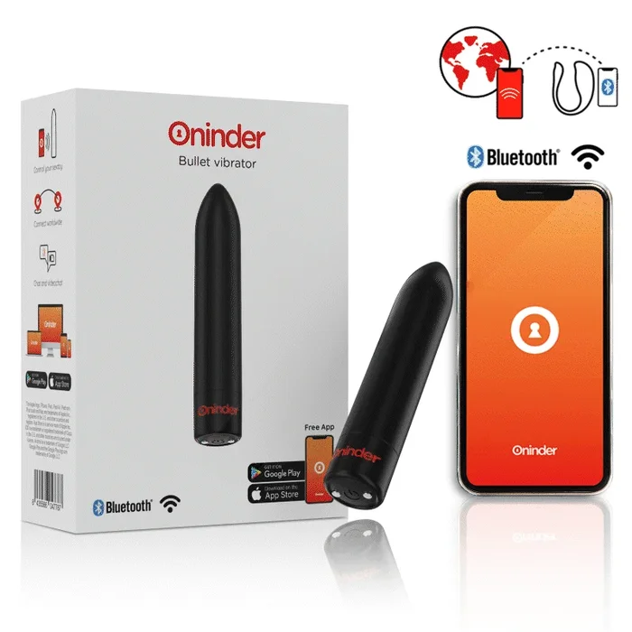 Oninder – Berlin Bullet Vibrator Schwarz – Modi 8,5 – 2 CM – Kostenlose App