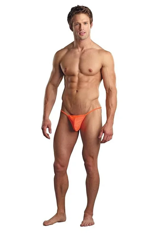 Orange Euro Male Pouch G-String in L/XL