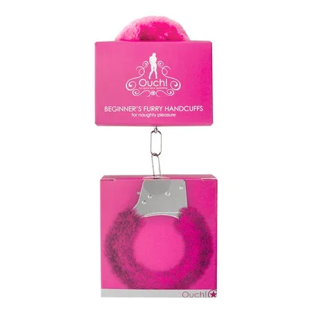 Ouch Beginner’s Handcuffs Furry – Pink