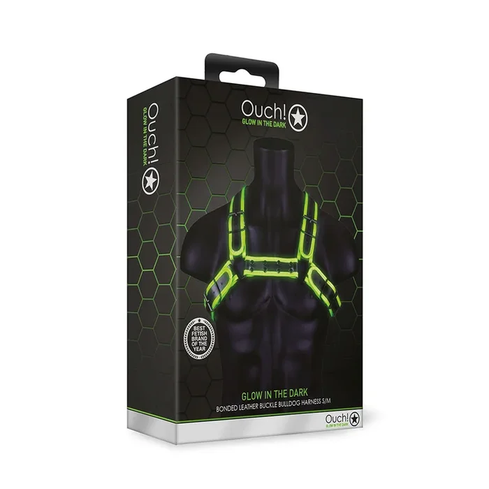 Ouch! Neoprene Harness Glow In The Dark S/M