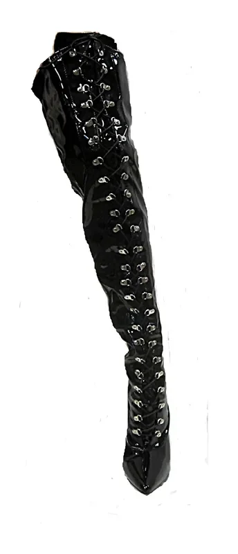 Overknee High Heels mit weitem Schaft