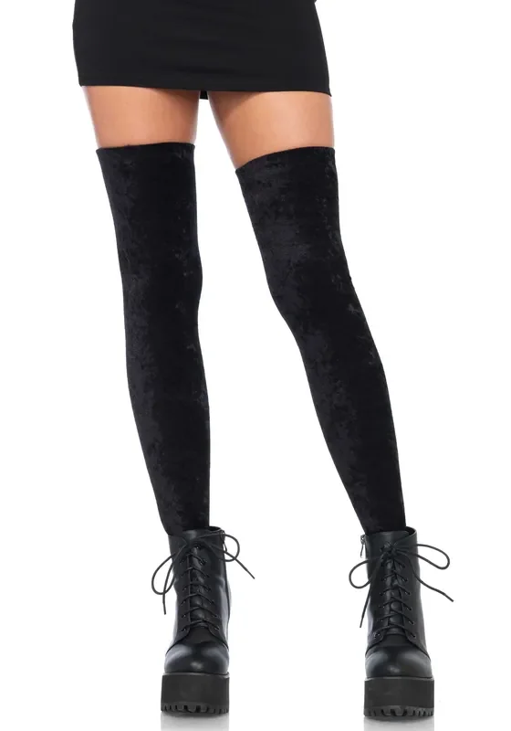 Overknees in Samtoptik