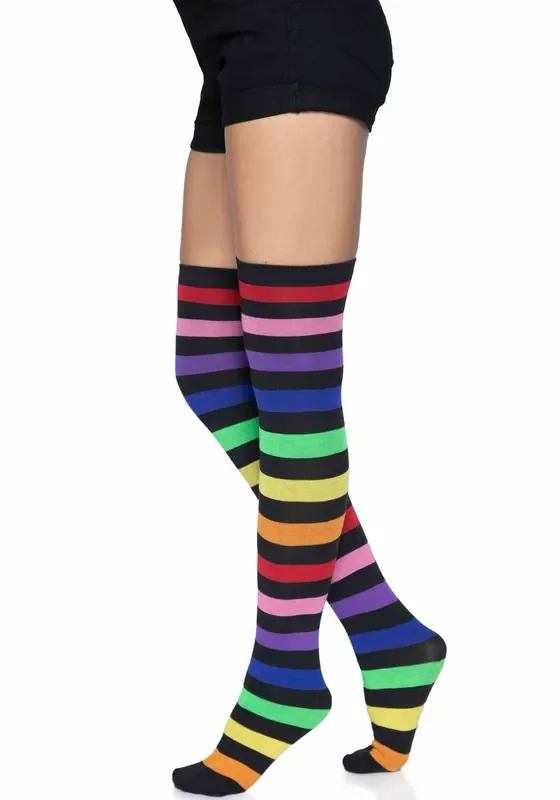 Overkneestrümpfe „Regenbogen“