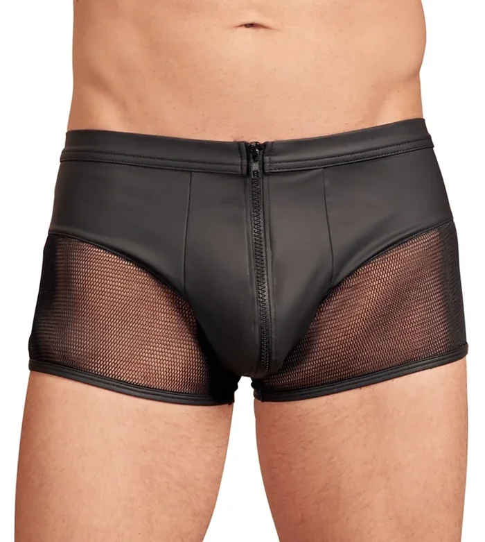 Pants im trendigen Mattlook mit Netz-Einsätzen NEK
