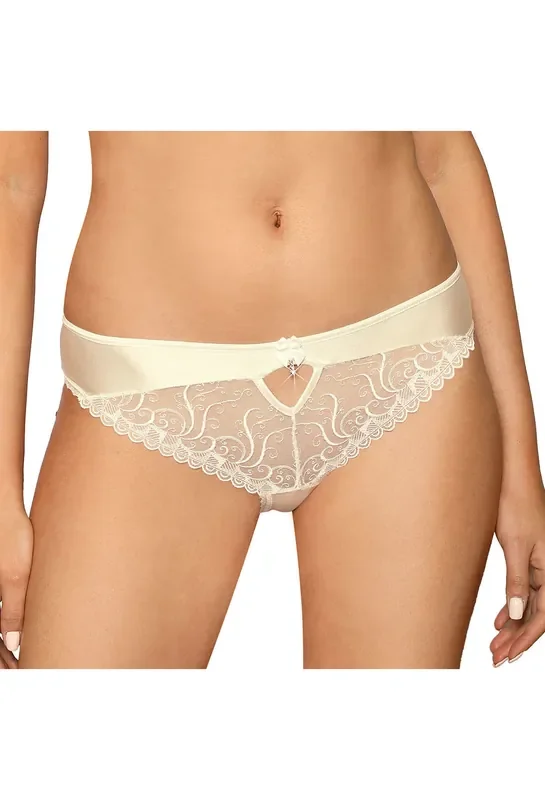 Panty aus zarter Blütenspitze mit Strass-Stein – ecru