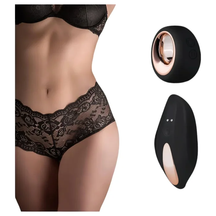 Pantyrebel – Aufladbare vibrierende Öffnungsslip – Schwarz (S-L)