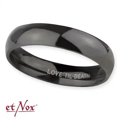 Partnerring ‘Love til Death‘ Edelstahl
