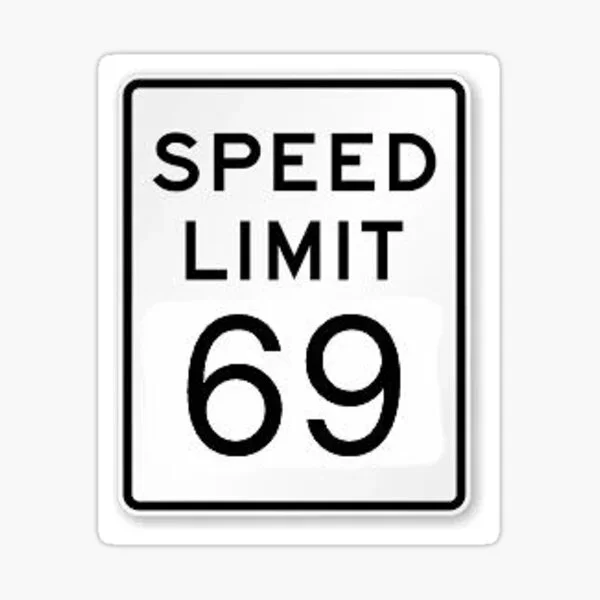 Pastease Premium Speed Limit 69 – White/Black O/S
