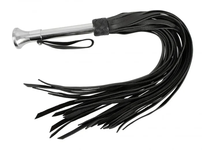 Peitsche in Schwarz mit Silber