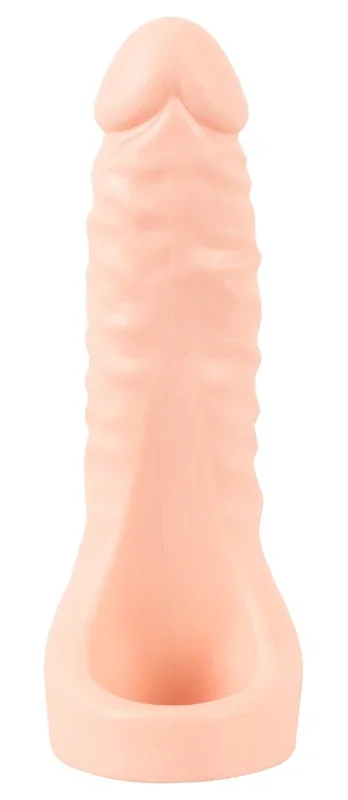 Penis-/Hodenring „Double Fucker + Vibration“ mit flexiblem Naturvibrator Realistixxx