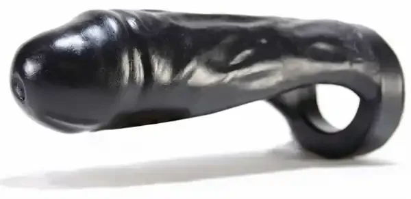 Penis-Sleeve an Cockiring – schwarz