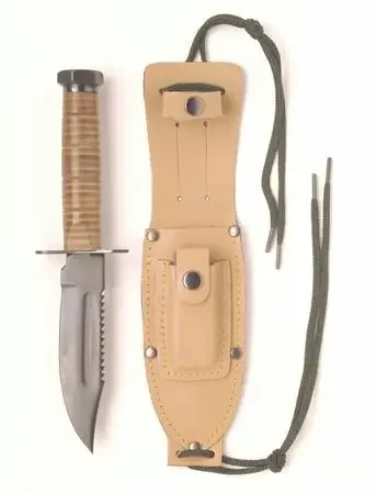 Pilotenkampfmesser mit Ledergriff