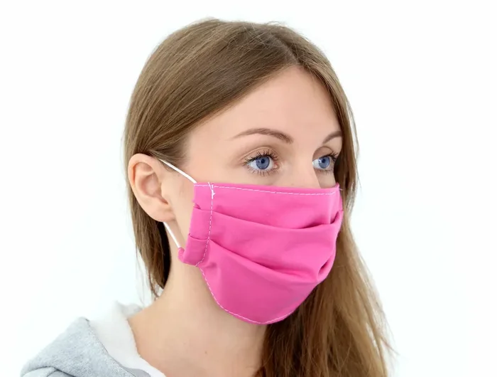 Pinke Mundmaske