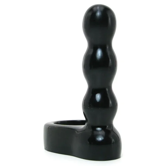 Platinum Silicone The Double Dip 2 Cock Ring Plug in Black