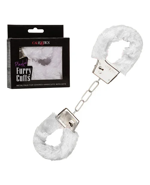 Playful Furry Cuffs – White
