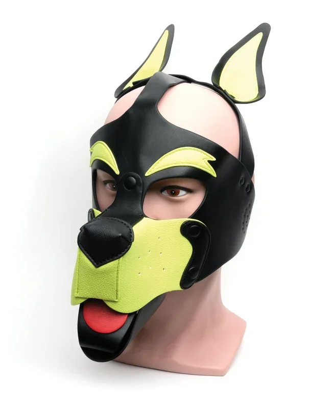 Playful Pup Hood – O/S Black/Yellow