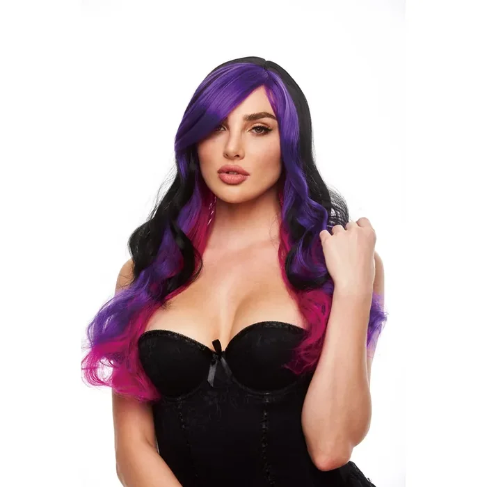 Pleasure Wigs – Pruik Brandi Black & Purple