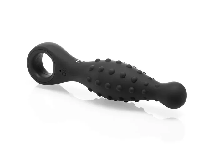 Plug-Vibrator mit Noppen und Fingerring