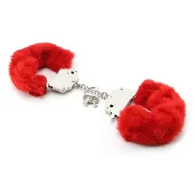 Plüschhandschellen – rot